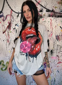 Image 3 of ‘EYE CANDY’ HAND PAINTED T-SHIRT 2XL