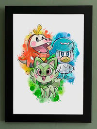 Scarlet/violet Starter Pokemon Print