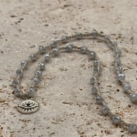 Image 1 of Silver Evil Eye Necklace