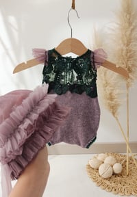 Image 1 of Photo prop | Newborn photoshooting set |  Zelda | purple | green