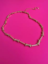 Image 1 of GEM BARBED WIRE CHOKER 
