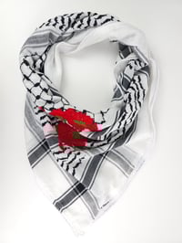 Image 1 of  Original @hirbawi keffiyeh with hand stitched embroidery from Palestine 
