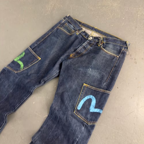 Image of Evisu denim jeans, size 36” x 32”