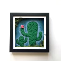 Image 3 of Sewn cacti artwork