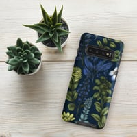 Image 3 of Art Nouveau Inspired Blue Boho Floral Tough case for Samsung®