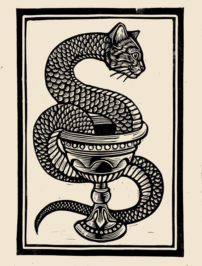 The Healer Block Print