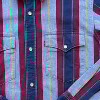Image 4 of LEVIS RELAXED FIT WESTERN SHIRT MENS SIZE SMALL PEARL SNAP STRIPED BUTTON UP NEW