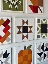 Image 3 of SET of 8 - Autumn Harvest Collection - 11" Barn Quilts