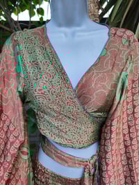 Image 3 of Stevie co ord set- Green and Maroon upto 16 uk