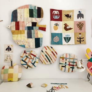 Image of Patchwork bird rug