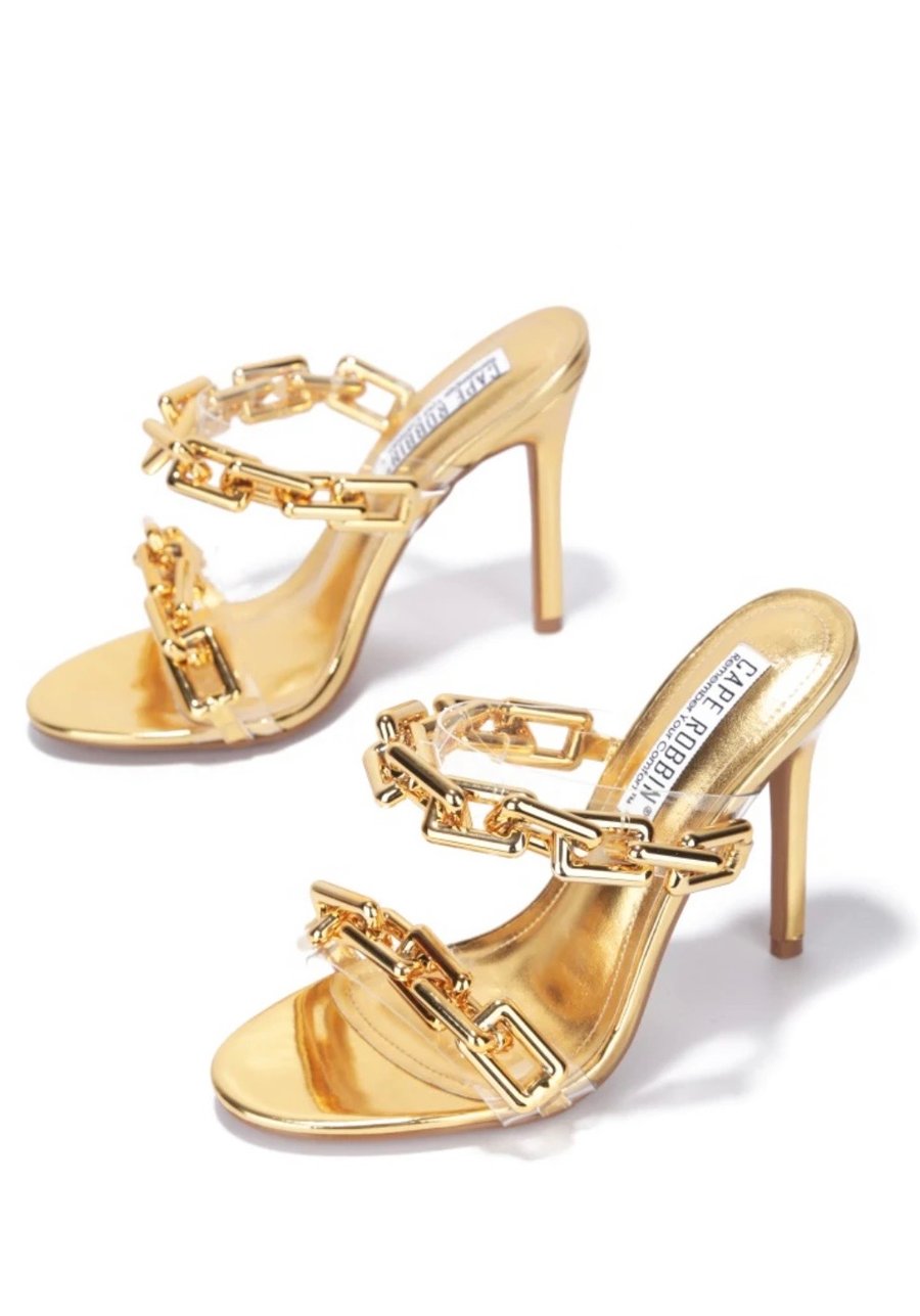 Image of Esabella Gold Linked Heels