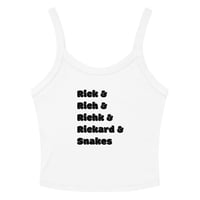 Image 7 of Rick & Rich & Richk & Rickard & Snakes - Women’s Micro-Rib Tank Top (Black Font)