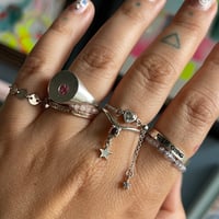 Image 3 of Adjustable charm and chain ring