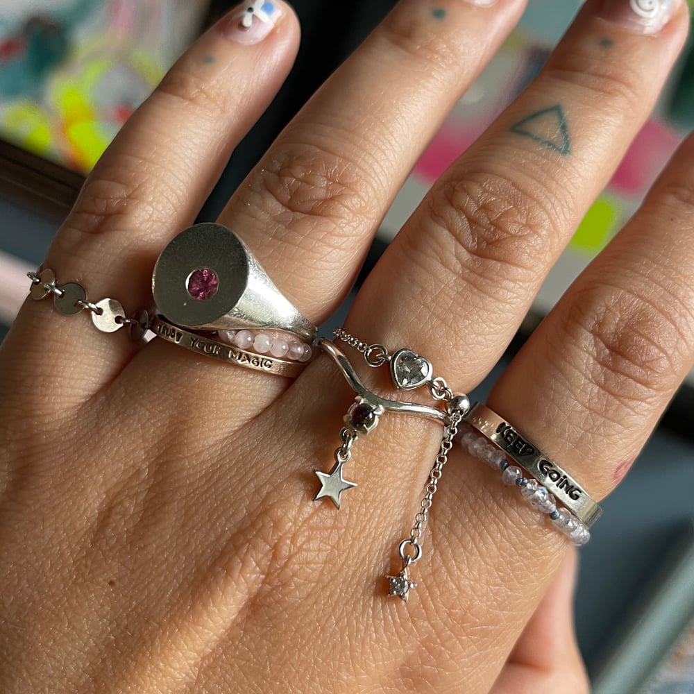 Image of Adjustable charm and chain ring