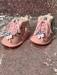 Image 1 of Pink lollipop picture infant boots