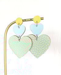 Image 6 of Boucles d'oreilles en cuir upcyclé- "Love to love me"