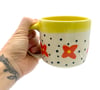 Flower Mug w Polka Dots 🌼 
