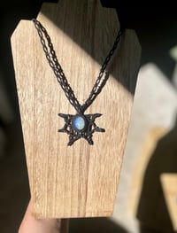 Image 2 of Opal Star Micro Macrame Necklace