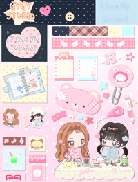 I Love My Journal ~ Sticker sheet 