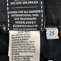 Image 9 of 7 FOR ALL MANKIND super skinny dark gray black studded jeans