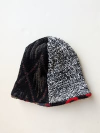 Image 4 of Upcycled Reversible Beanie Black and Red x Coogi