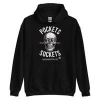 Image 1 of POCKETS & SOCKETS " 25 SKULL" Black Unisex Hoodie by MITCHCRAFT