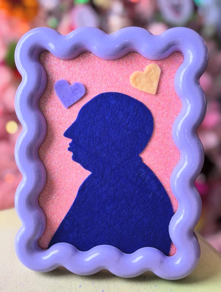 Image of Alfred Hitchcock Silhouette Felt Art Piece