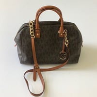 Image 1 of Michael Kors Medium Monogram Satchel