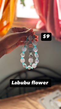 Image 1 of Phone Chains (16mm/20mm beads) - Blue (double)