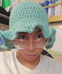 Green bucket hat