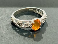 Image 7 of Mexican Fire Opal Vintage Style Ring | Size 7 Ring