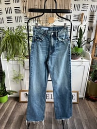 Image 1 of Zara distressed long denim 