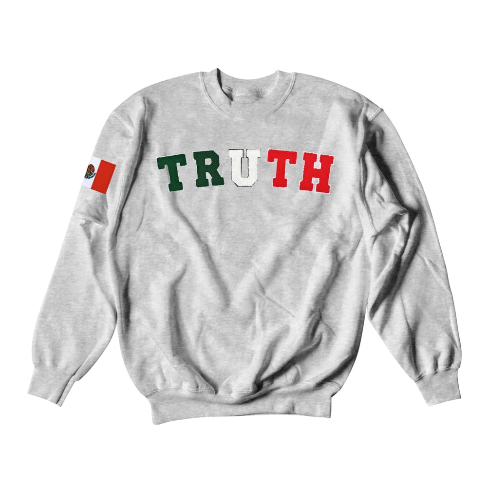 "Deluxe Mexico" Crewneck | Heather Grey | Patch Letters (Exclusive)