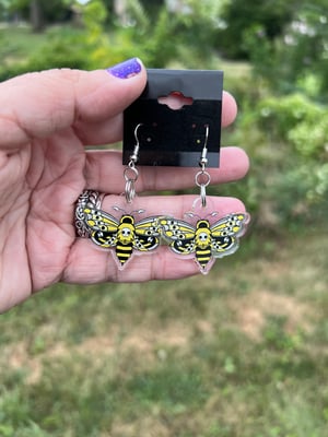 DeathMoth acrylic earrings