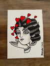 Kissy girl (Original, 5x7)