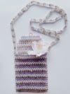 Beaded Lavender Evening Bag  Crossbody Purse 