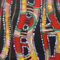 Image 1 of Red Acrylic on canvas cardboard 