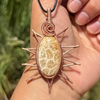 Image 1 of Fossil Coral Star/Sun pendant ☀️