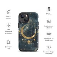 Image 21 of Blue and Gold Celestial Moons Design Tough Case for iPhone®