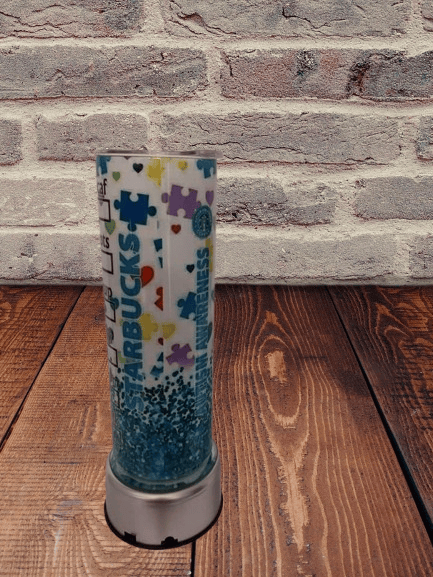 Image of 20 oz Stitch Autism Awareness Stainless Steel insulated Tumbler Cup 