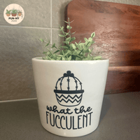 What The Fucculent Pot - White 14cm