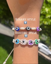 Image 1 of White Spiritual Evil Eye Bracelets 