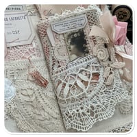 Image 10 of slow stitch kit - Rose Fabric sewing book and needle book