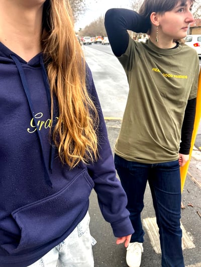 Image of HGF Tee green n gold