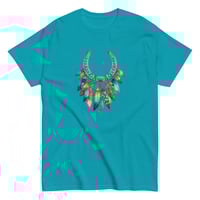 Image 11 of Unisex classic tee, Feathers and  Turquoise Horseshoe Tee, Western