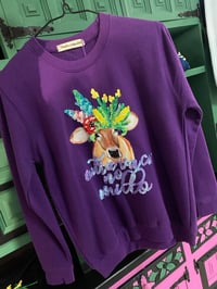 Image 2 of Suadoiro INFANTIL. Vaca bordado a man. Talla 7/8anos. En STOCK