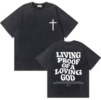 Image 1 of Vintage Christian Jesus Shirt (Living Proof of a Living God)