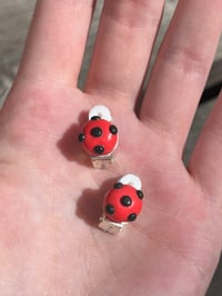 Image 4 of Ladybug clip on earrings