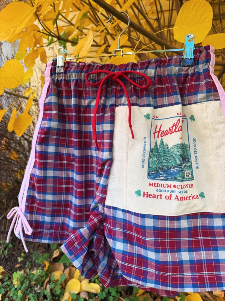 Image of High Waisted Ruffle Shorts — Heartland Plaid