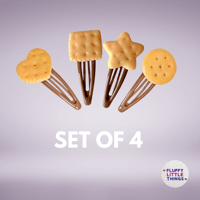 Cheese Cracker Hairclips Set of 4